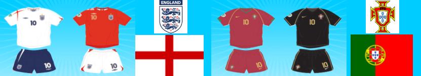 World Cup Kits England Portugal