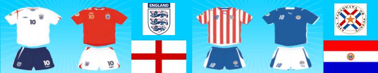World Cup Kits England Paraguay