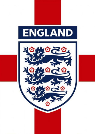 Il distintivo dell'Inghilterra sulla bandiera della Croce di San Giorgio