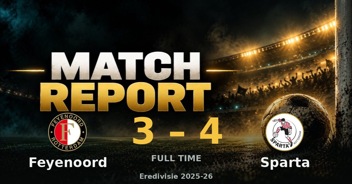 Feyenoord Rotterdam v Sparta Rotterdam 3-4: match report - My Football ...