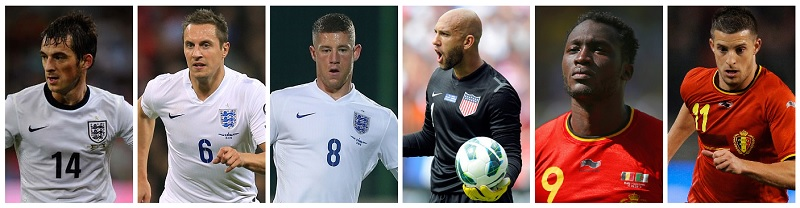 Which six 2014 FIFA World Cup Finals players were affiliated with Everton FC? 12 image 132