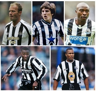 Which five players have scored over 40 Premier League Goals for Newcastle United? 12 image 155