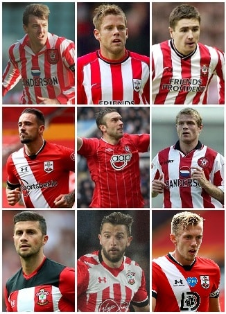 Which nine players scored 25 or more Premier League Goals for Southampton FC? 12 Southampton highest Premier League Goalscorers