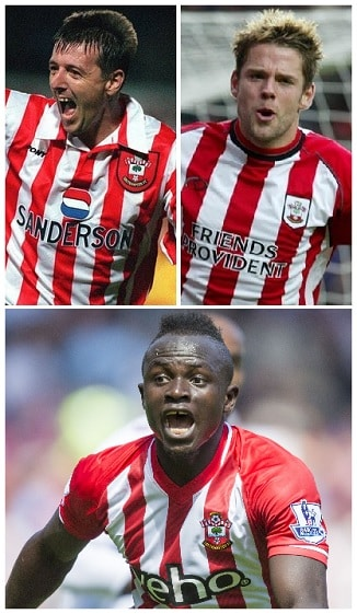 Which three players scored Southampton’s seven Premier League Hat-Tricks? 12 Players who scored Southampton Premier League Hat-Tricks