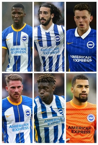 Which Players were sold by Brighton & Hove Albion for £25,000,000 or more each? 12 image 175