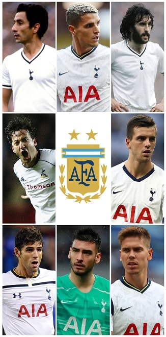 How many Argentinians have played Top Flight League Football for Tottenham Hotspur? 12 image 44