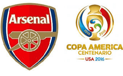 Arsenal FC players appeared in the 2016 Copa America