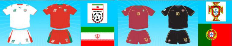 World Cup Kits Iran Portugal