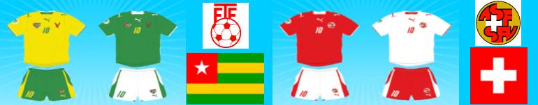 World Cup Kits Togo Switzerland