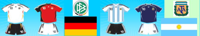 FIFA World Cup Finals 2006 Germany 125 World Cup Kits Germany Argentina