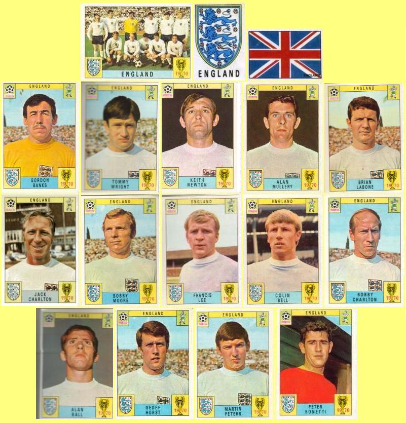 Group 3 FIFA World Cup 1970 Panini Stickers