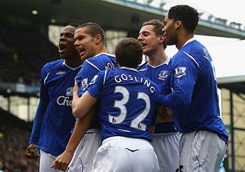 La squadra dell'Everton