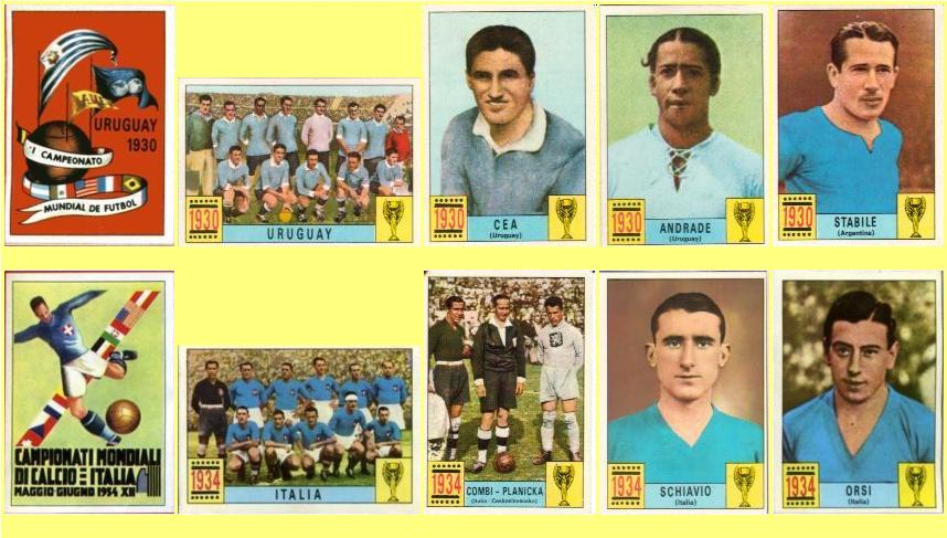 FIFA World Cup History 1930 to 1966 Panini Stickers