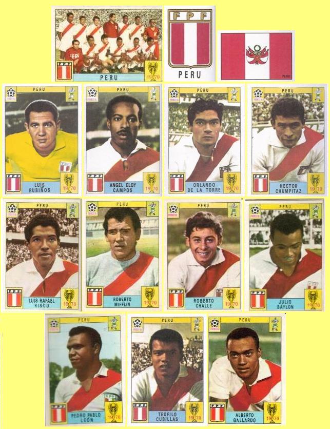Group 4 FIFA World Cup 1970 Panini Stickers