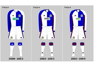 Kit para casa Blackburn Rovers