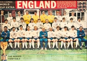 Anglia 1970-es világbajnoki kerete