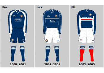 Kits de jeu à domicile Dundee FC 21st Century