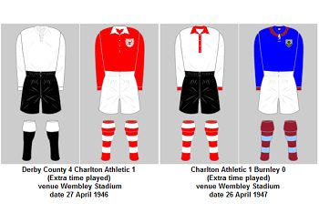 Kits de jogo da final da FA Cup 1945-46 a 1968-69
