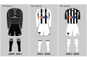 Dunfermline Athletic 21st Century Home Playing Kits