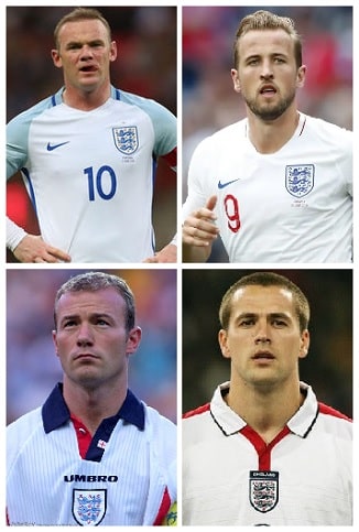 England Top Euro Goalscorers