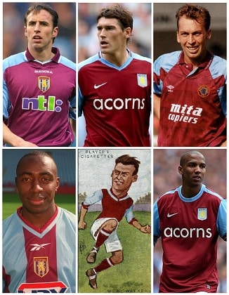 Which England players won 15 or more Caps with Aston Villa? 13 Aston Villa England Internationals