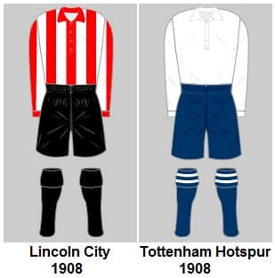 Ciudad de Lincoln y Tottenham Hotspur 1908