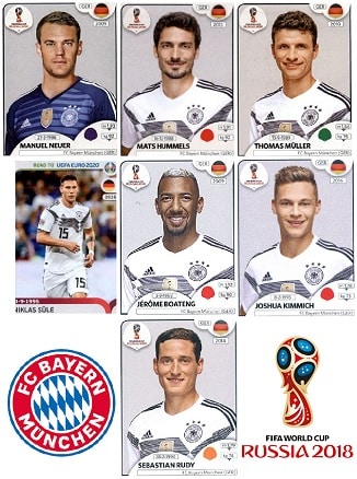 Coppa del Mondo 2018 dei giocatori tedeschi del Bayern Monaco