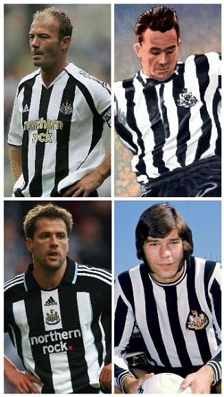 Who are the four players that scored the most goals for England while with Newcastle United? 12 Newcastle United England Goalscorers