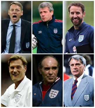 Entrenadores de Inglaterra con 20 partidos internacionales
