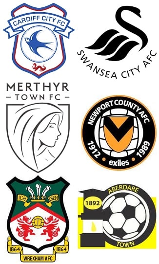 A walesi labdarúgó-bajnokság klubjai