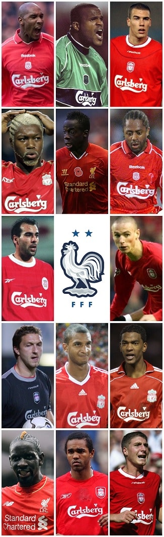 Francia Liverpool FC játékosok