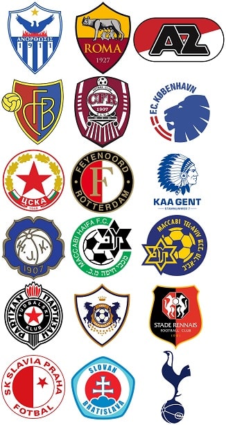 מועדוני הליגה האירופית של UEFA