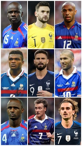100 مباراة دولية لمنتخب فرنسا