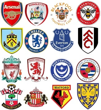How many of the 50 Clubs which played in the Premier League only have a single word in their names? 12 image 4