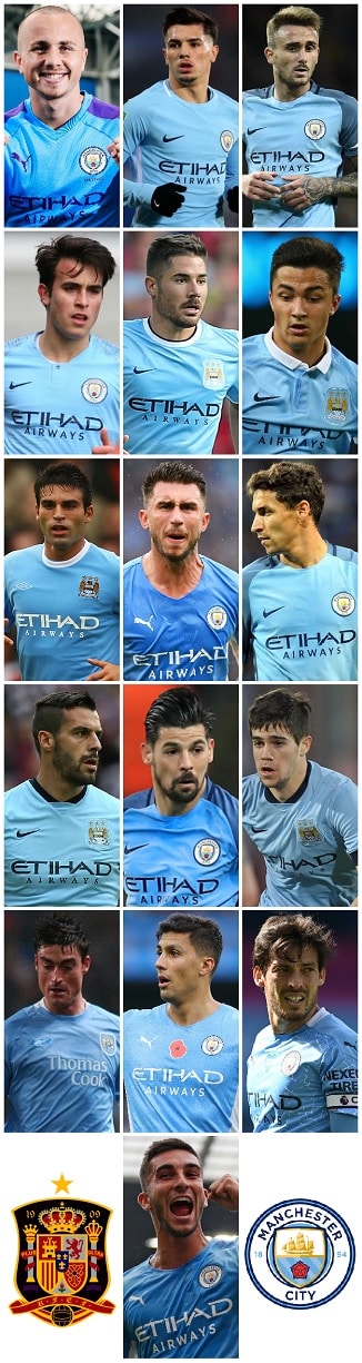 Jogadores espanhóis do Manchester City