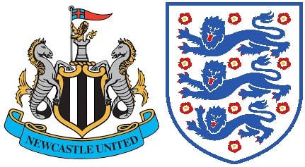 players won 10 or more England Caps while with Newcastle United?