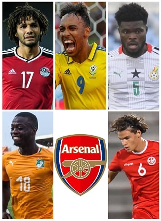 أرسنال كأس الأمم الأفريقية 2021 لاعبين