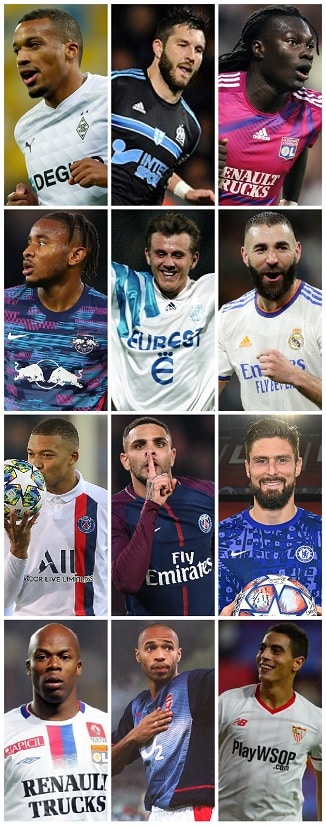 Hat-tricks da Liga dos Campeões da França