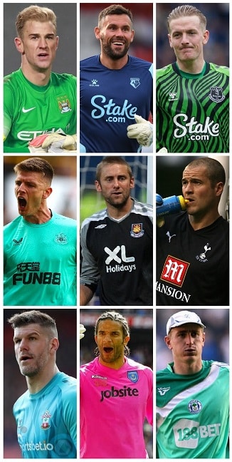 English Goalkeepers PL Clean Sheets