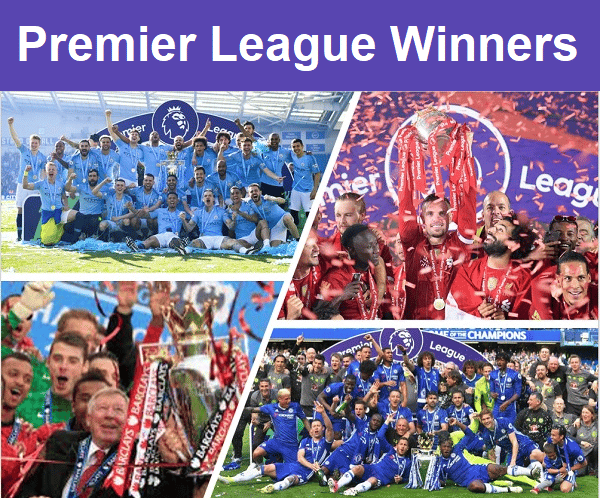 Premier League Winneres