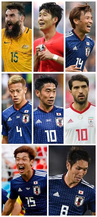 Buteurs asiatiques à la Coupe du monde 2018