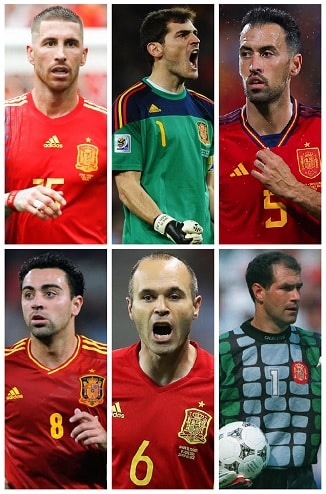 Spain most appearances