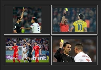 World Cup 2022 Players Red and Yellow Cards