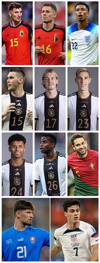 Les joueurs du Borussia Dortmund à la Coupe du monde 2022