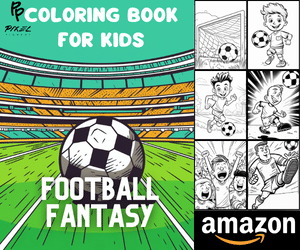 बच्चों के लिए फुटबॉल रंग भरने वाली किताब