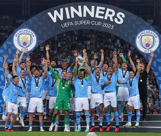 Manchester City 2023 Super Cup Winners