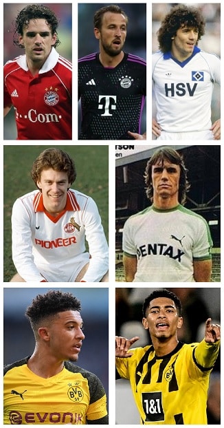 England Players with German Clubs