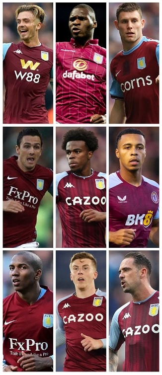Which nine Players were sold by Aston Villa for the highest fees? 12 nine Players who were sold by Aston Villa for the highest fees