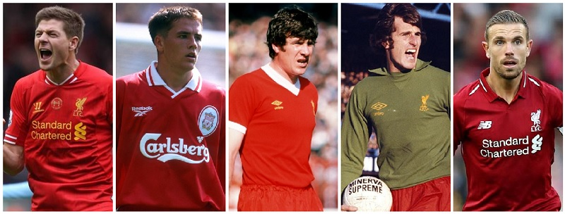Which five players won the most England Caps while with Liverpool FC? 12 image 57