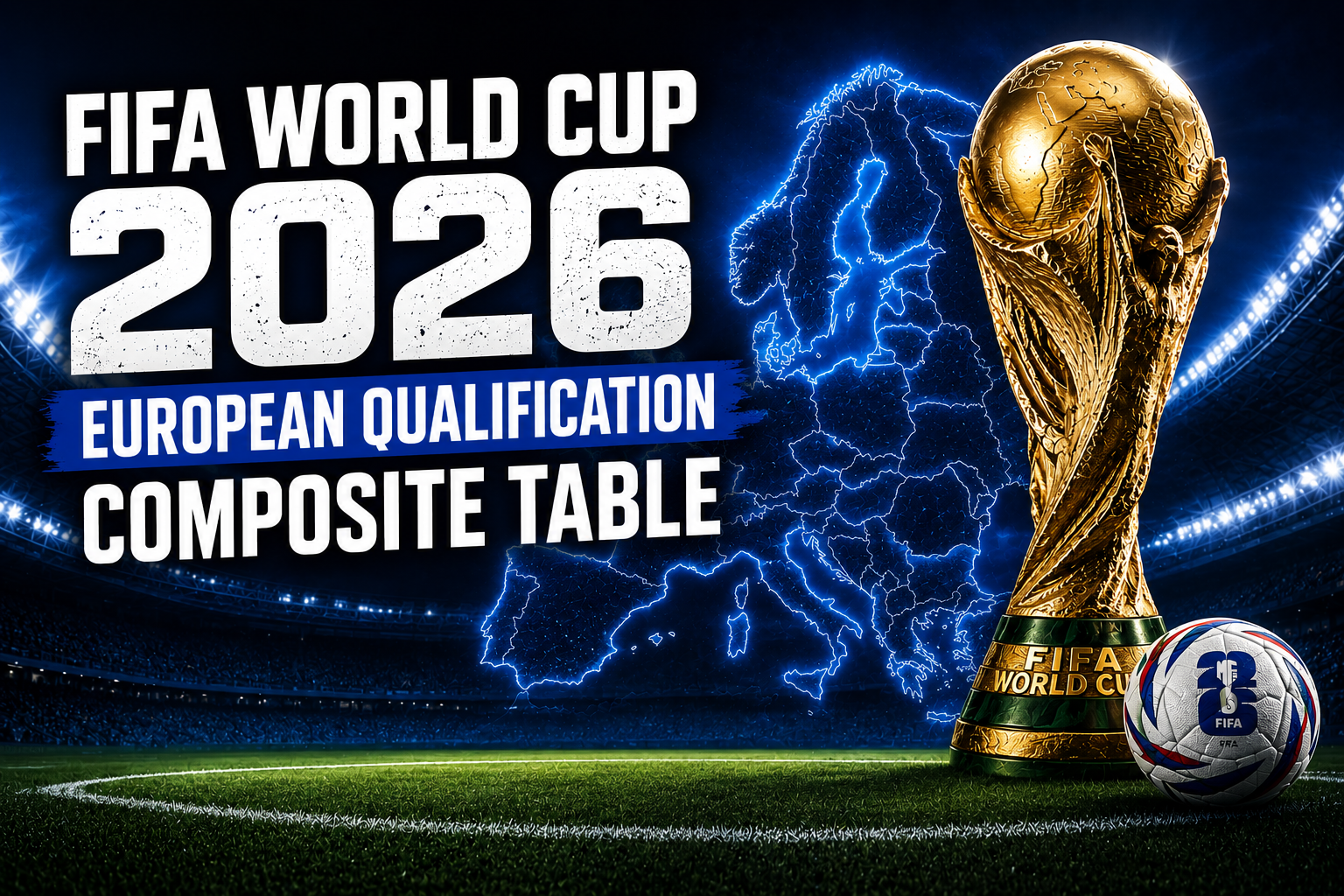 Tableau composite des qualifications européennes pour la Coupe du Monde de la FIFA 2026